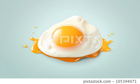 卡通美味的荷包蛋插画 105394071