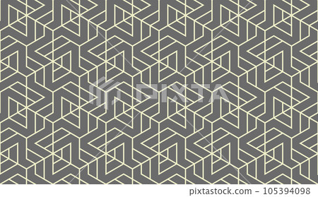 Abstract geometric pattern. A seamless vector background. Beige and gray ornament. Graphic modern pattern. Simple lattice graphic design 105394098