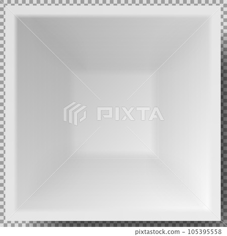 Empty white porcelain plate. Square dishware for serving dishes. Cookware china crockery 3d element Empty white porcelain plate. Square dishware for serving dishes. Cookware china crockery 3d element 105395558