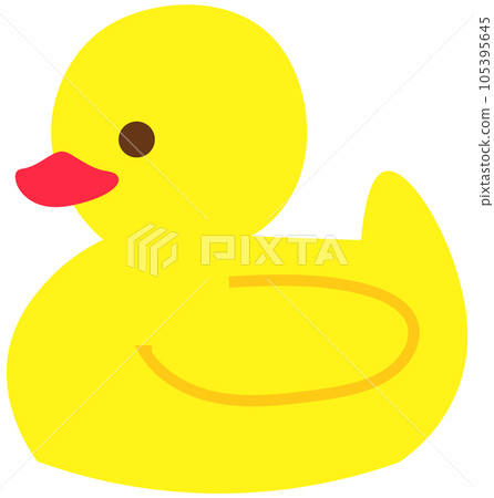 Rubber duck for baby bathing. Cute accessory for taking bath. Soft toy for playing with child Rubber duck for baby bathing. Cute accessory for taking bath. Soft toy for playing with child 105395645