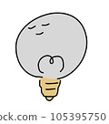 Illustration of a cute light bulb turned off 105395750