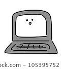 Cute laptop illustration 105395752
