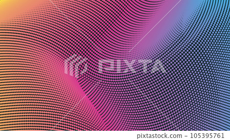Dot gradient background. A wave that draws a smooth curve. 105395761