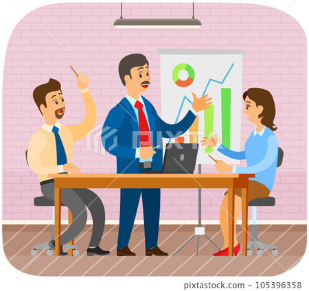 Project management and financial report concept. Consulting team work, business analysis planning 105396358
