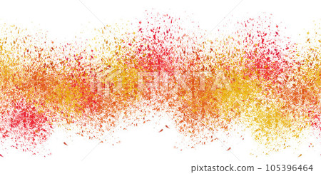 Watercolor seamless banner of autumn red and orange maple leaves 105396464