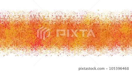 Watercolor seamless banner of autumn red and orange maple leaves 105396468