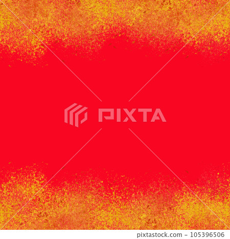 Watercolor autumn frame of red and orange maple leaves 105396506