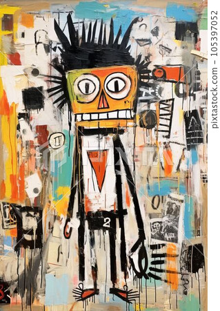 Illustration abstract of face and portrait by fine art style Created with Generative AI technology. 105397052