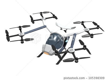 飛行汽車無人機單體(3DCG圖像) 飛行汽車無人機單體(3DCG圖像) 105398309