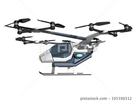 飛行汽車無人機單體（3DCG圖像） 105398312