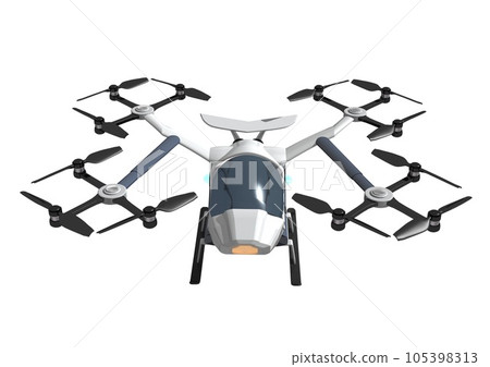 飛行汽車無人機單體（3DCG圖像） 105398313