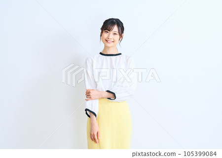 A young woman in plain clothes A young woman in plain clothes 105399084