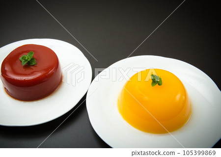 Tomato agar, which is perfect for dieting, and orange agar, which has a refreshing sourness and sweetness in the summer. 105399869