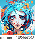 美麗的頭髮女人 4 105400398