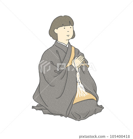 淨土真宗和尚正在祈禱 105400418