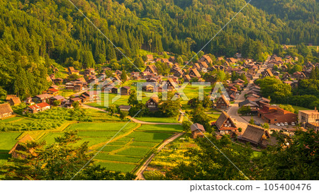 Shirakawa-go in summer (evening view) Shirakawa-go in summer (evening view) 105400476