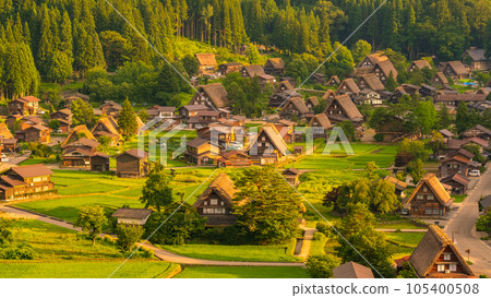 Shirakawa-go in summer (evening view) Shirakawa-go in summer (evening view) 105400508