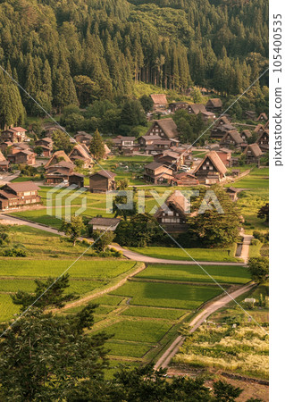 Shirakawa-go in summer (evening view) 105400535