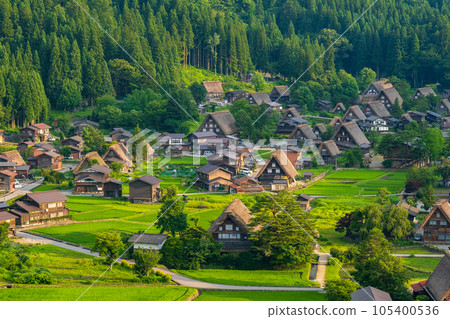 Shirakawa-go in summer (evening view) 105400536