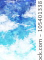 blue sky in watercolor style 105401338