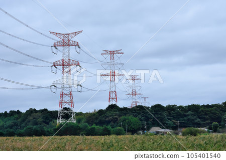 Scenery with a steel tower 105401540