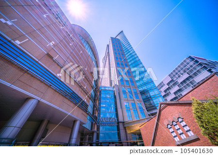 Kawasaki cityscape in Japan Summer, overlooking Muza Kawasaki in front of Kawasaki station = July 26 105401630