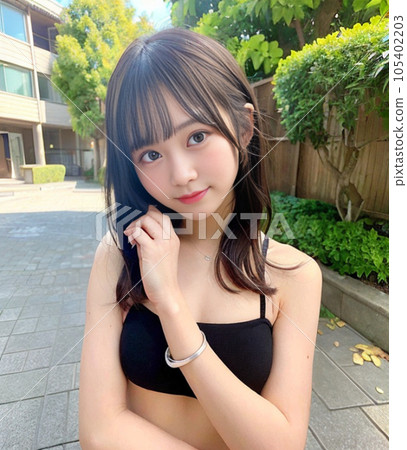 美麗的高中女孩看著你 105402203