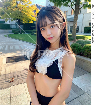 美麗的高中女孩看著你 105402205