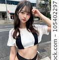 A beautiful female high school model staring at this 105402297