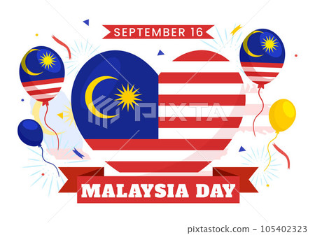 Happy Malaysia Day Celebration Vector Illustration on 16 September with Waving Flag and Twin Towers in Flat Cartoon Hand Drawn Templates Happy Malaysia Day Celebration Vector Illustration on 16 September with Waving Flag and Twin Towers in Flat Cartoon Hand Drawn Templates 105402323