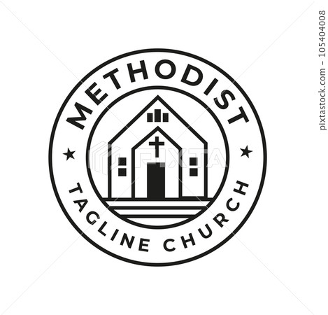 Methodist church design inspiration simple logo stamp Education Logo design vector Methodist church design inspiration simple logo stamp Education Logo design vector 105404008