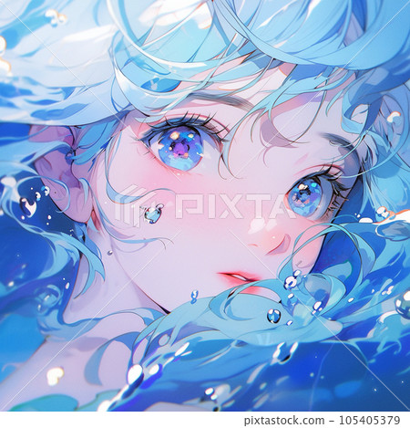 水下女孩動漫風格插畫生成AI 水下女孩動漫風格插畫生成AI 105405379