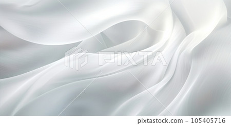 Beautiful white tulle fabric Generative AI 105405716