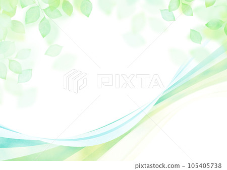 Background material of young leaves and streamlines Back image Background material of young leaves and streamlines Back image 105405738