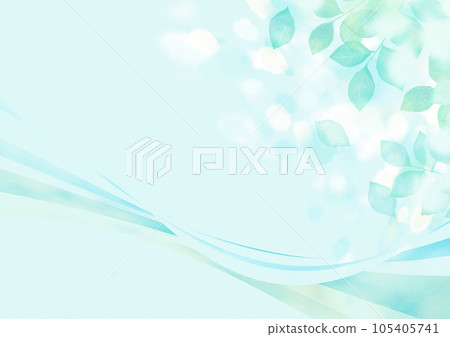 Background material of young leaves and streamlines Back image 105405741