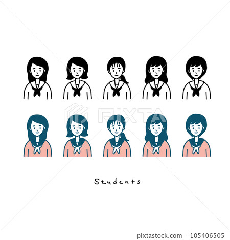 A simple female student illustration 105406505