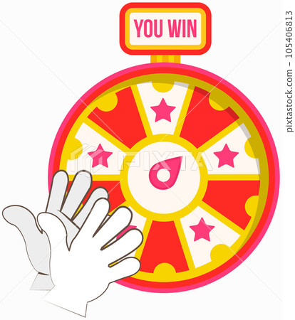 Wheel of fortune with winning numbers and sector bankrupt and bonus with joyfully clapping hands Wheel of fortune with winning numbers and sector bankrupt and bonus with joyfully clapping hands 105406813