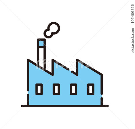 Factory warehouse production icon 105406826
