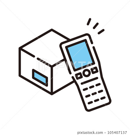 Barcode reader handy terminal icon 105407137