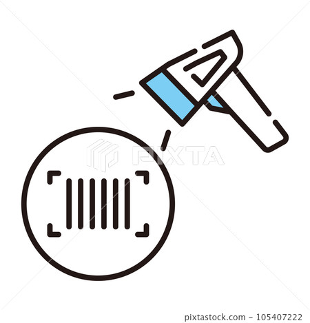 條碼閱讀器便捷終端圖標 105407222