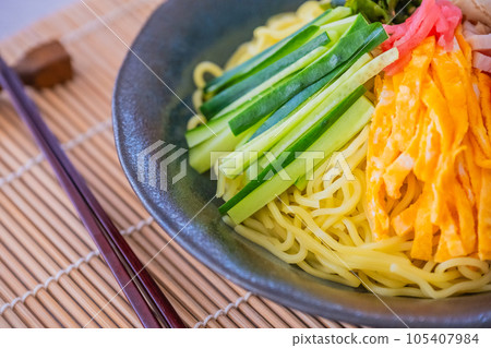 Cold Chinese close-up material White tableware Summer image 105407984