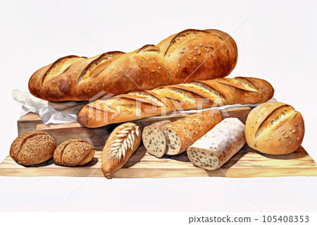lots of delicious bread 105408353