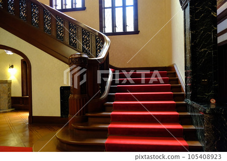 Tokyo's Meguro Ward Former Maeda Residence Western-style Building Stairs Tokyo's Meguro Ward Former Maeda Residence Western-style Building Stairs 105408923