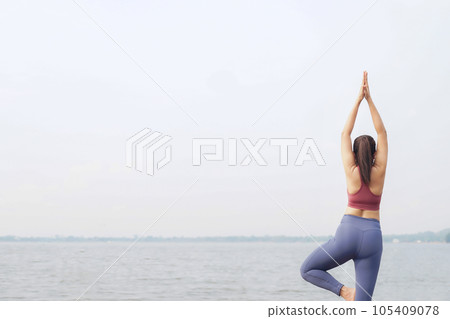 yoga, woman, female 105409078
