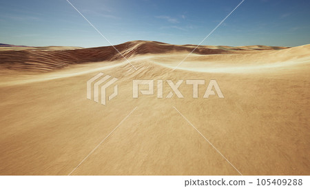 beautiful sand dunes in the Sahara desert 105409288