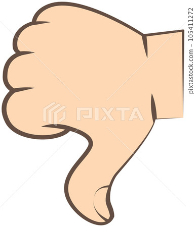 Gesture of Thumb down vector illustration. Hand Showing dislike or disagreement, unlike, bad Gesture of Thumb down vector illustration. Hand Showing dislike or disagreement, unlike, bad 105411272