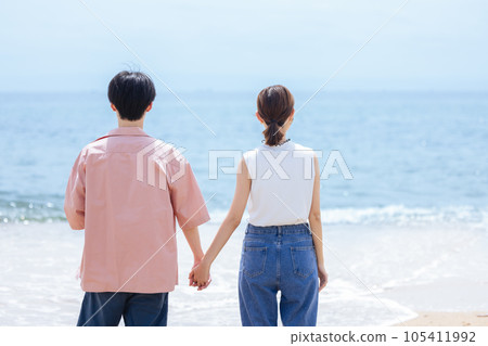 A couple connecting hands A couple connecting hands 105411992