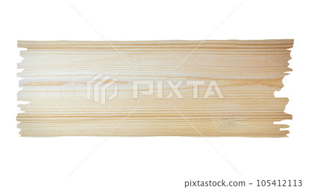 Old wooden sign board isolated on white background with clipping path 105412113