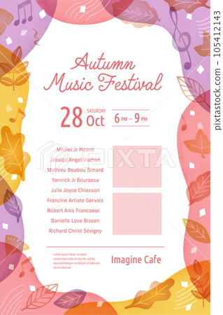 musical autumn frame musical autumn frame 105412143