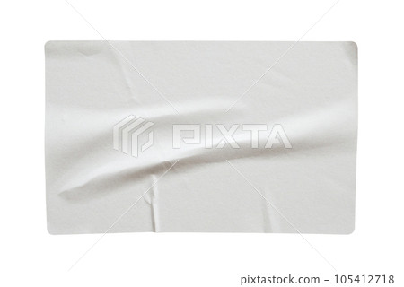 Paper sticker label isolated on white background Paper sticker label isolated on white background 105412718